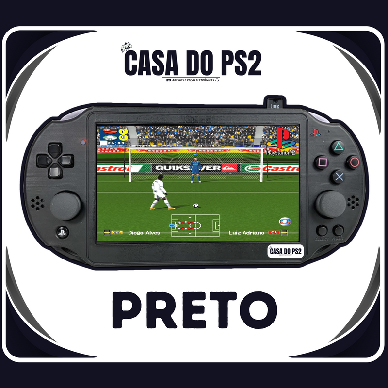PS2 PORTÁTIL HD + FONE PSN E PEN DRIVE COM 1000 JOGOS DE BRINDE [ULTIMAS UNIDADES🔥]