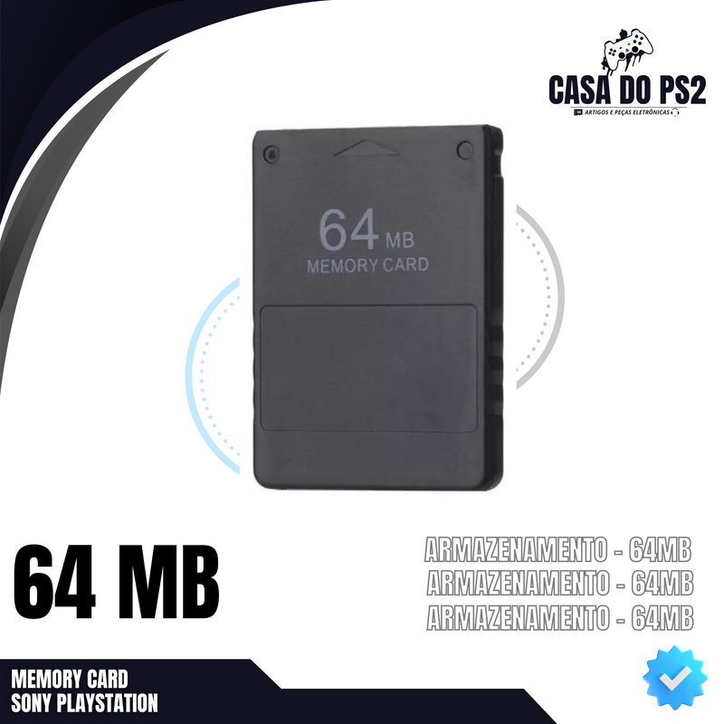 MEMORY CARD SONY PLAYSTATION [ARMAZENAMENTO - 64MB]